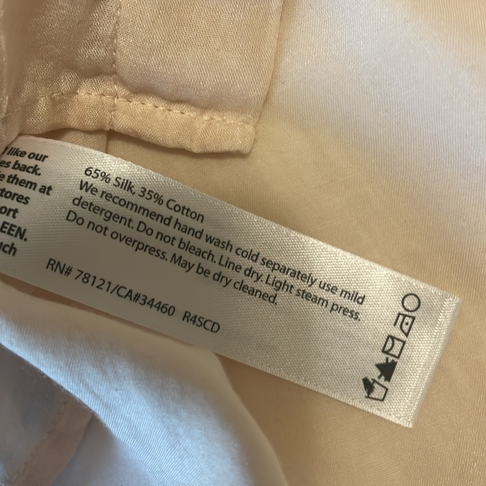 Eileen Fisher size PS/PP very light peach colored blouse - Picture 10 of 13
